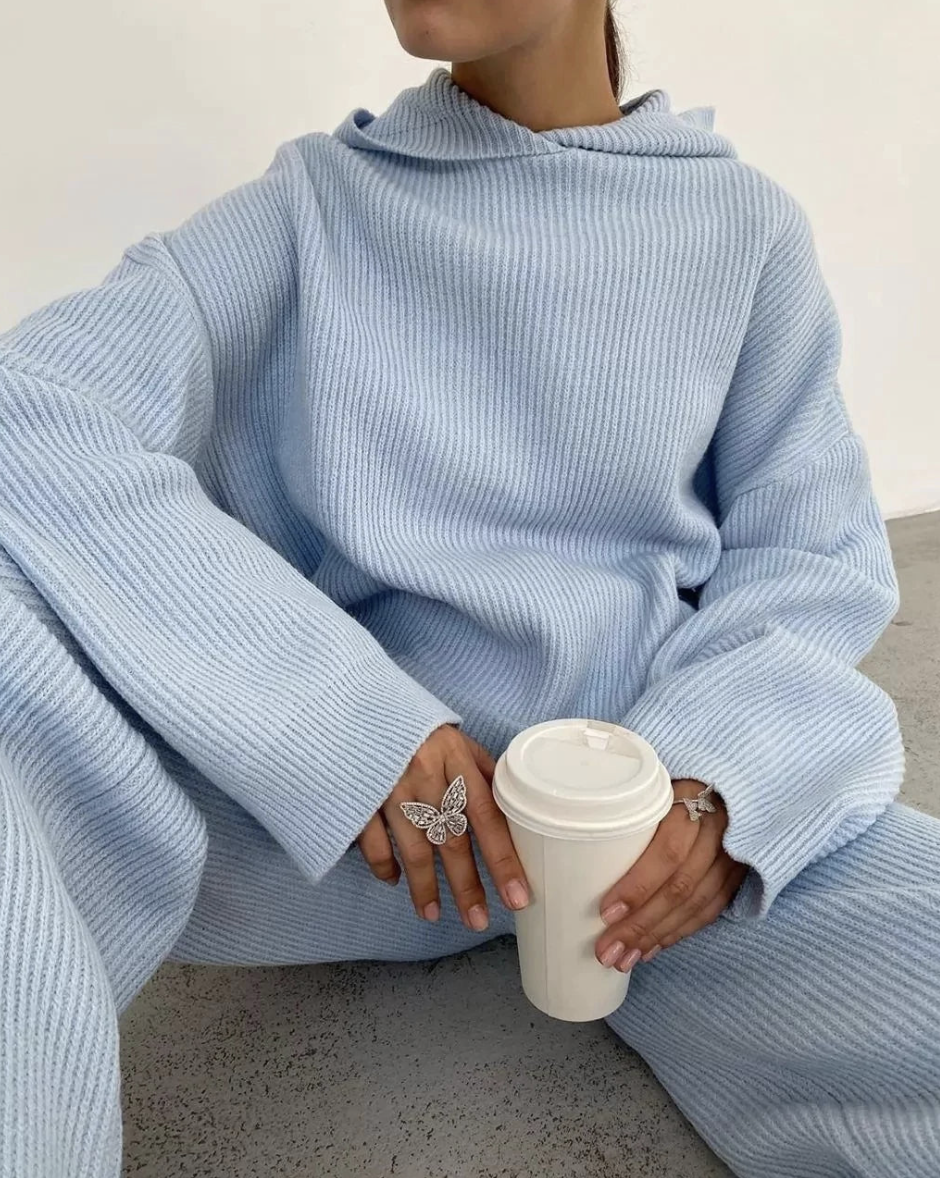 Conjunto moletom em tricot Karen