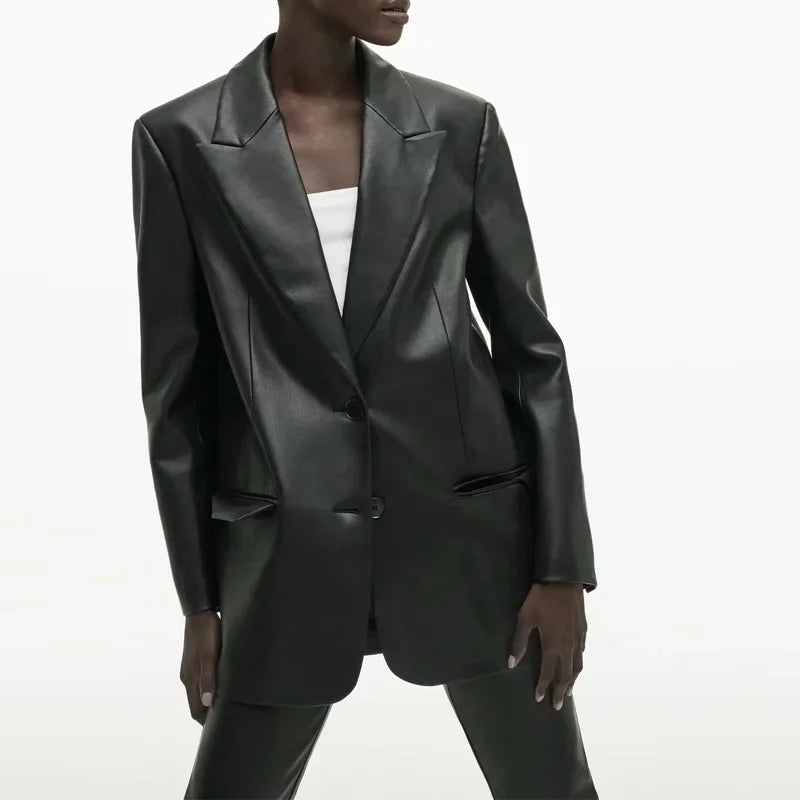 Blazer em Couro Zagriv