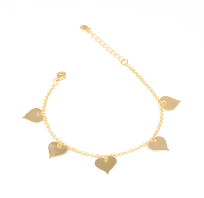 Pulseira Corações Alongados