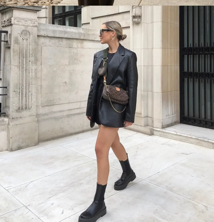 Blazer em Couro Zagriv