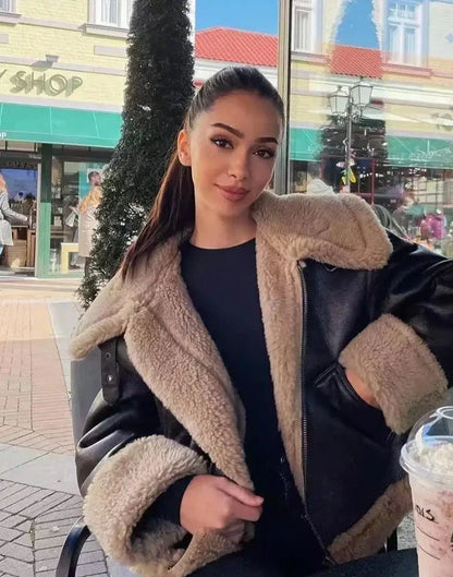 Jaqueta em Couro Lina