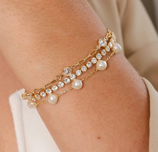 Pulseira Pérolas e Elos