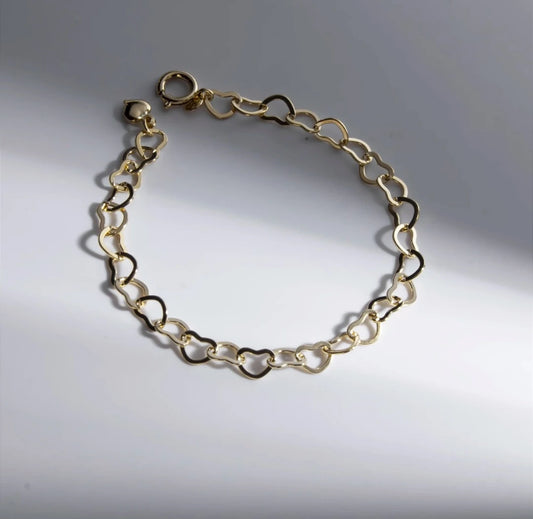 Pulseira Corações Entrelaçados